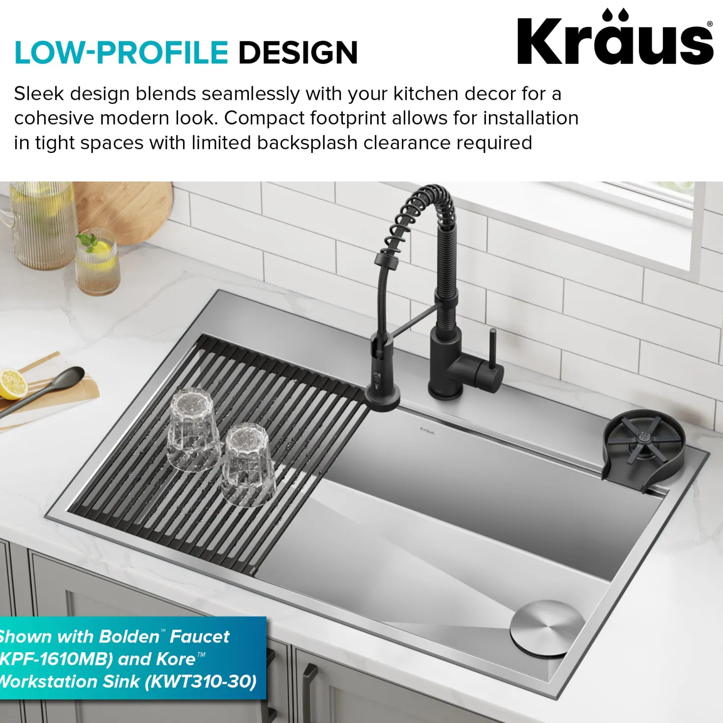 KRAUS Glass Rinser in Matte Black