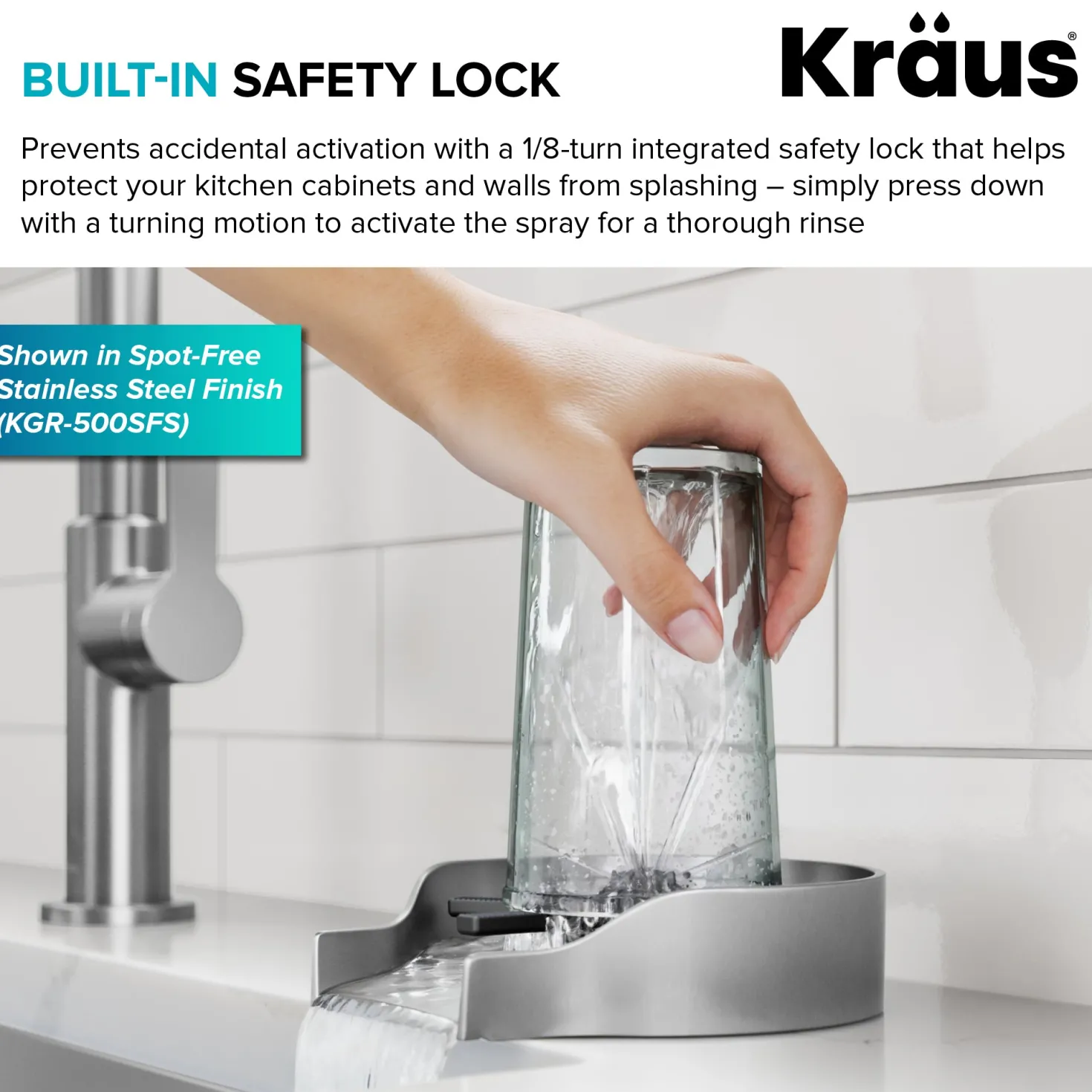 KRAUS Glass Rinser in Matte Black
