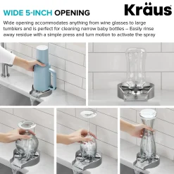 KRAUS Glass Rinser in Spot-Free Stainless