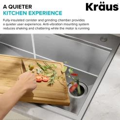 KRAUS 3/4HP Continuous Feed Garbage Disposal