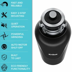 KRAUS 3/4HP Continuous Feed Garbage Disposal