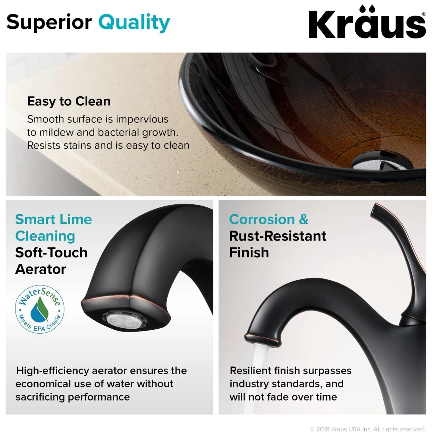 KRAUS 16 1/2-Inch Copper Brown Bathroom Vessel Sink and Arlo Faucet Combo Set with Pop-Up Drain