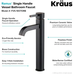 KRAUS 19-Inch Modern Rectangular White Porcelain Ceramic Bathroom Vessel Sink and Ramus Faucet Combo Set with Pop-Up Drain, Oil Rubbed Bronze Finish