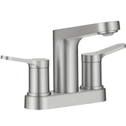 KRAUS Indy 2-Handle 4-inch Center-set Bathroom Faucet in Spot-Free Brushed Nickel