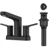 KRAUS Indy 2-Handle 4-inch Centerset Bathroom Faucet in Matte Black