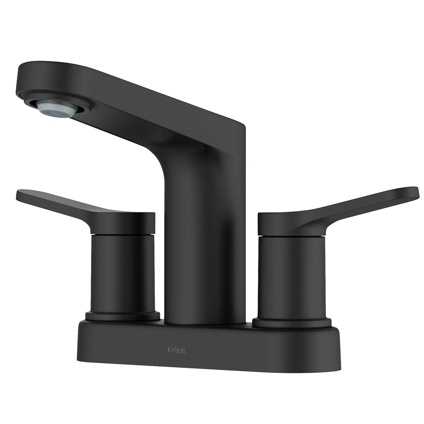 KRAUS Indy 2-Handle 4-inch Centerset Bathroom Faucet in Matte Black