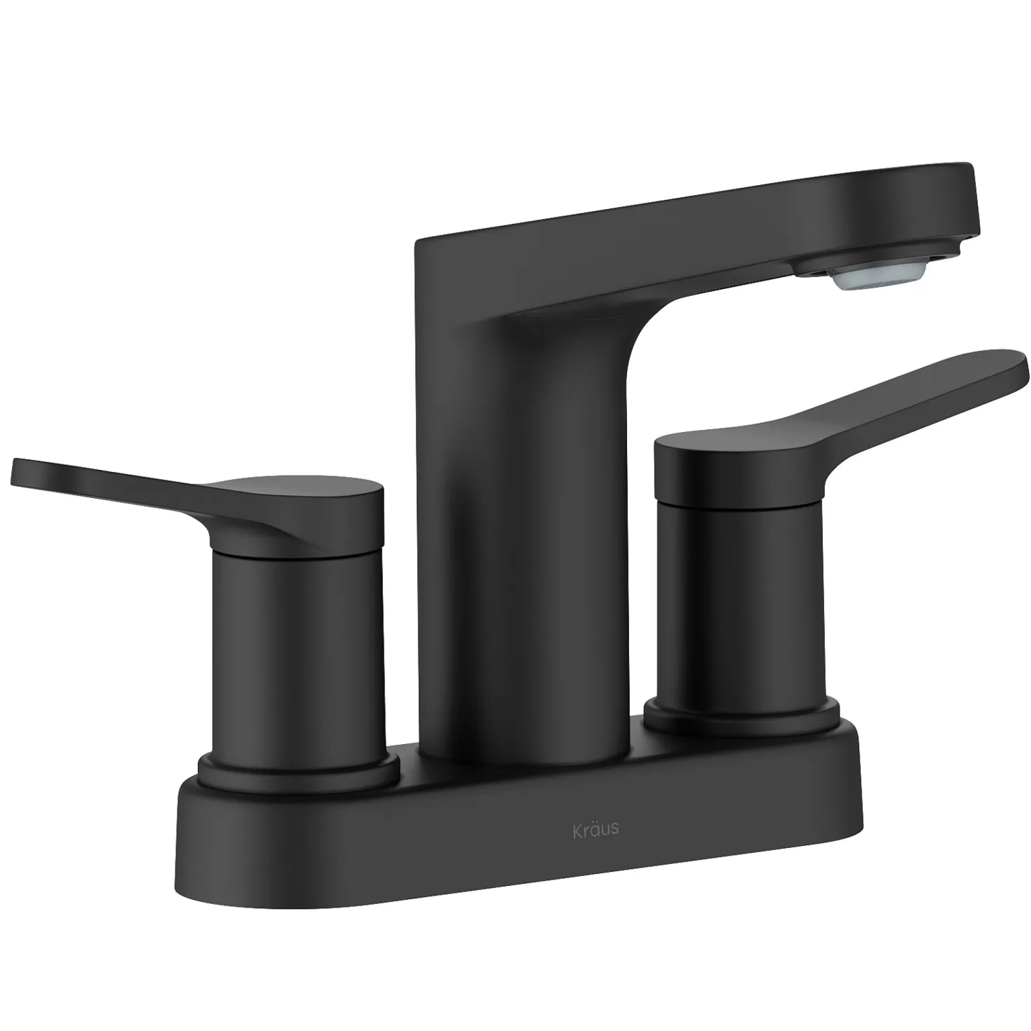 KRAUS Indy 2-Handle 4-inch Centerset Bathroom Faucet in Matte Black