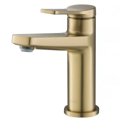 KRAUS Indy Single Handle Bathroom Faucet in Brushed Gold