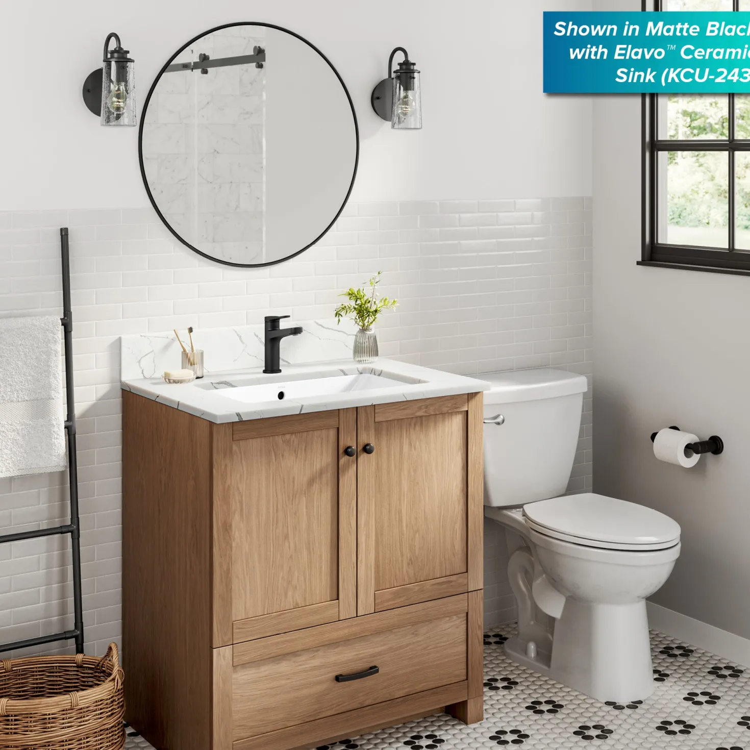 KRAUS Indy Single Handle Bathroom Faucet in Spot-Free Brushed Nickel