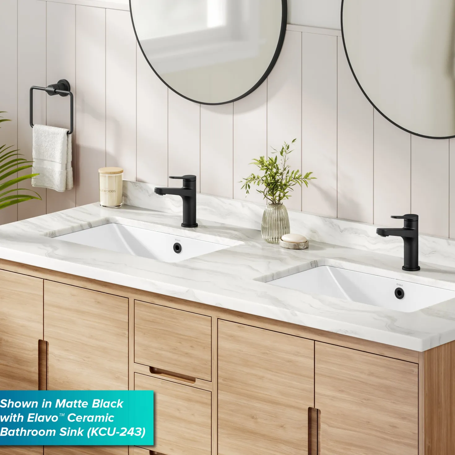 KRAUS Indy Single Handle Bathroom Faucet in Spot-Free Brushed Brass