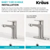 KRAUS Indy Single Handle Bathroom Faucet in Matte Black