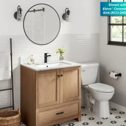 KRAUS Indy Single Handle Bathroom Faucet in Matte Black