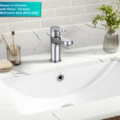 KRAUS Indy Single Handle Bathroom Faucet in Matte Black