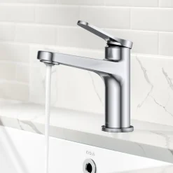 KRAUS Indy Single Handle Bathroom Faucet in Polished Chrome