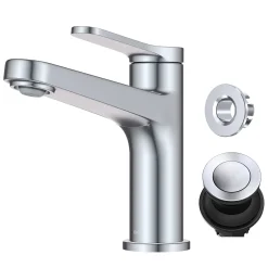 KRAUS Indy Single Handle Bathroom Faucet in Polished Chrome