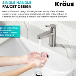 KRAUS Indy Single Handle Bathroom Faucet in Polished Chrome