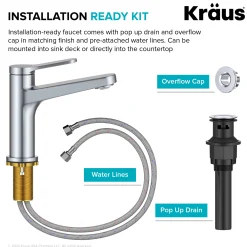 KRAUS Indy Single Handle Bathroom Faucet in Polished Chrome