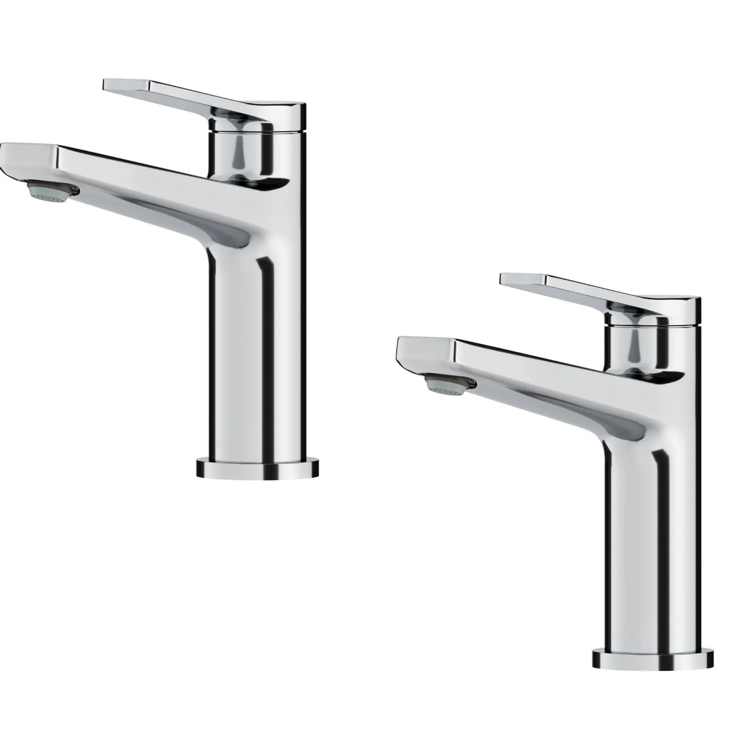KRAUS Indy Single Handle 2-Pack Bathroom Faucet in Chrome