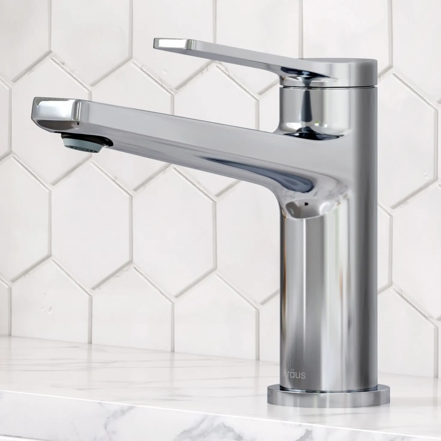 KRAUS Indy Single Handle 2-Pack Bathroom Faucet in Chrome
