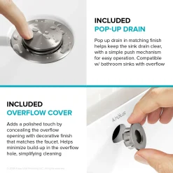 KRAUS Indy Widespread Bathroom Faucet in Spot-Free Brushed Nickel