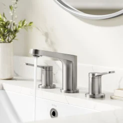 KRAUS Indy Widespread Bathroom Faucet in Spot-Free Brushed Nickel