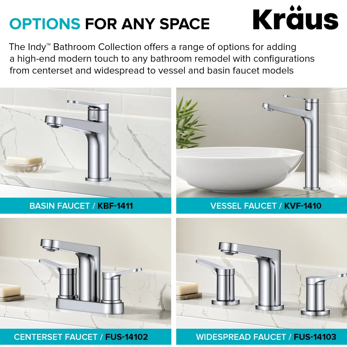 KRAUS Indy Widespread Bathroom Faucet in Matte Black with Brushed Brass