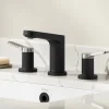 KRAUS Indy Widespread Bathroom Faucet in Matte Black with Brushed Nickel