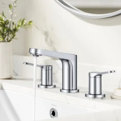 KRAUS Indy Widespread Bathroom Faucet in Chrome