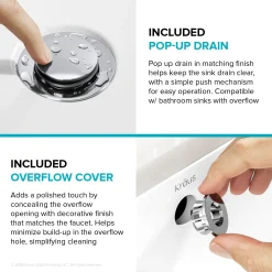 KRAUS Indy Widespread Bathroom Faucet in Chrome