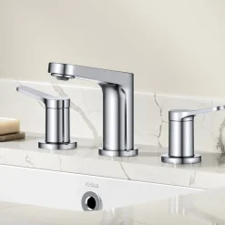 KRAUS Indy Widespread Bathroom Faucet in Chrome