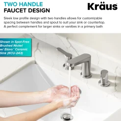 KRAUS Indy Widespread Bathroom Faucet in Chrome