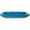 KRAUS Irruption Blue Rectangular Glass Vessel Bathroom Sink with PU