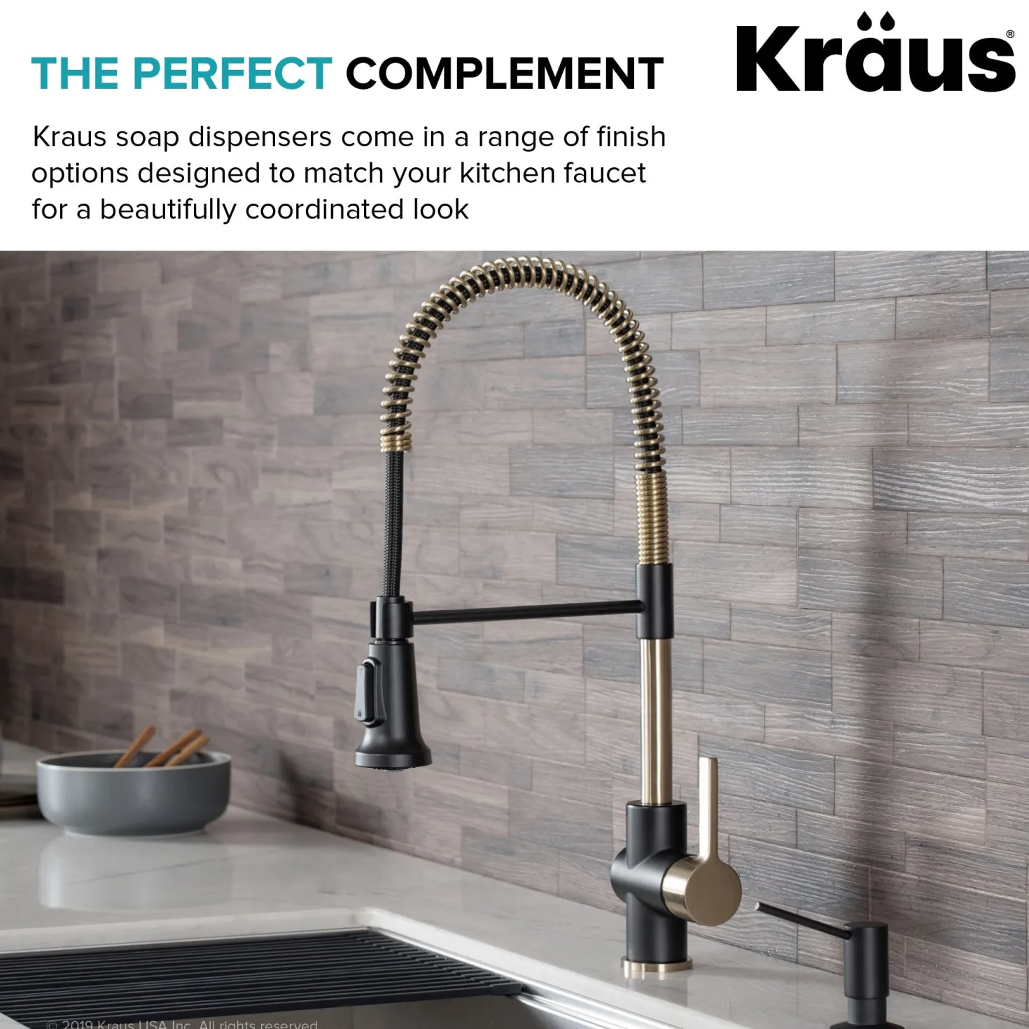 KRAUS Kitchen Soap Dispenser in Brushed Brass KSD-41