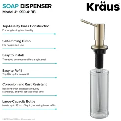 KRAUS Kitchen Soap Dispenser in Brushed Brass KSD-41