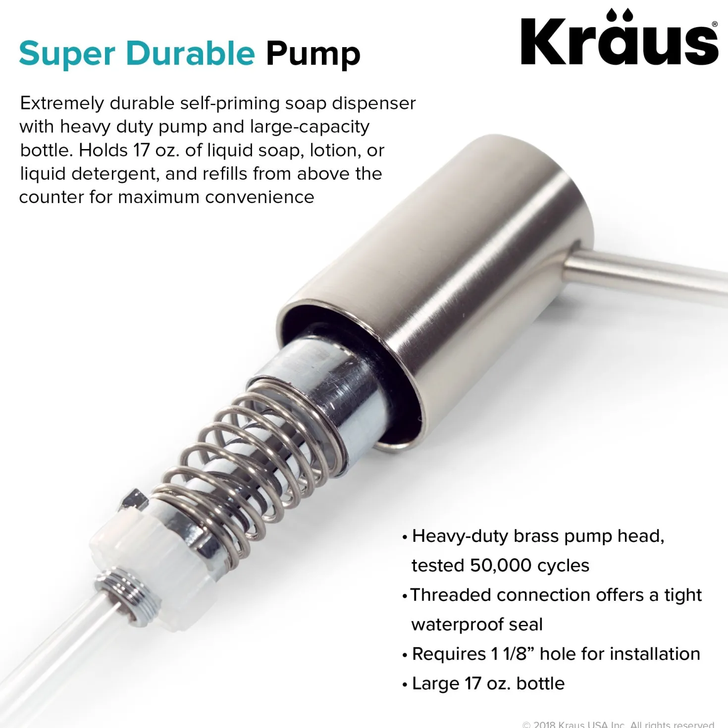 KRAUS Kitchen Soap Dispenser in Chrome