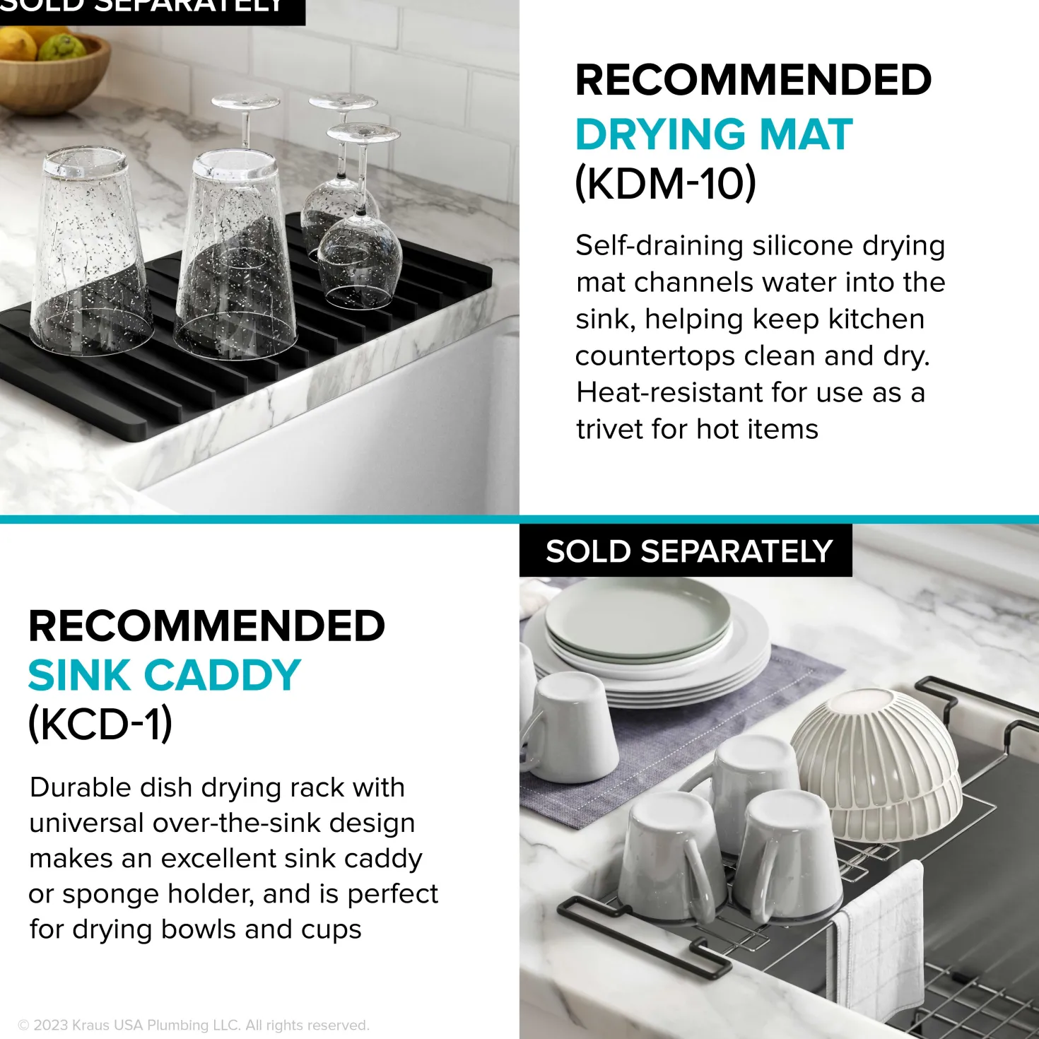 KRAUS Kore Dual Tier 57" Undermount Workstation 16 Gauge Single Bowl Kitchen Sink