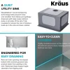 KRAUS Kore 23" Undermount Workstation 16 Gauge Laundry Utility Sink with Accessories