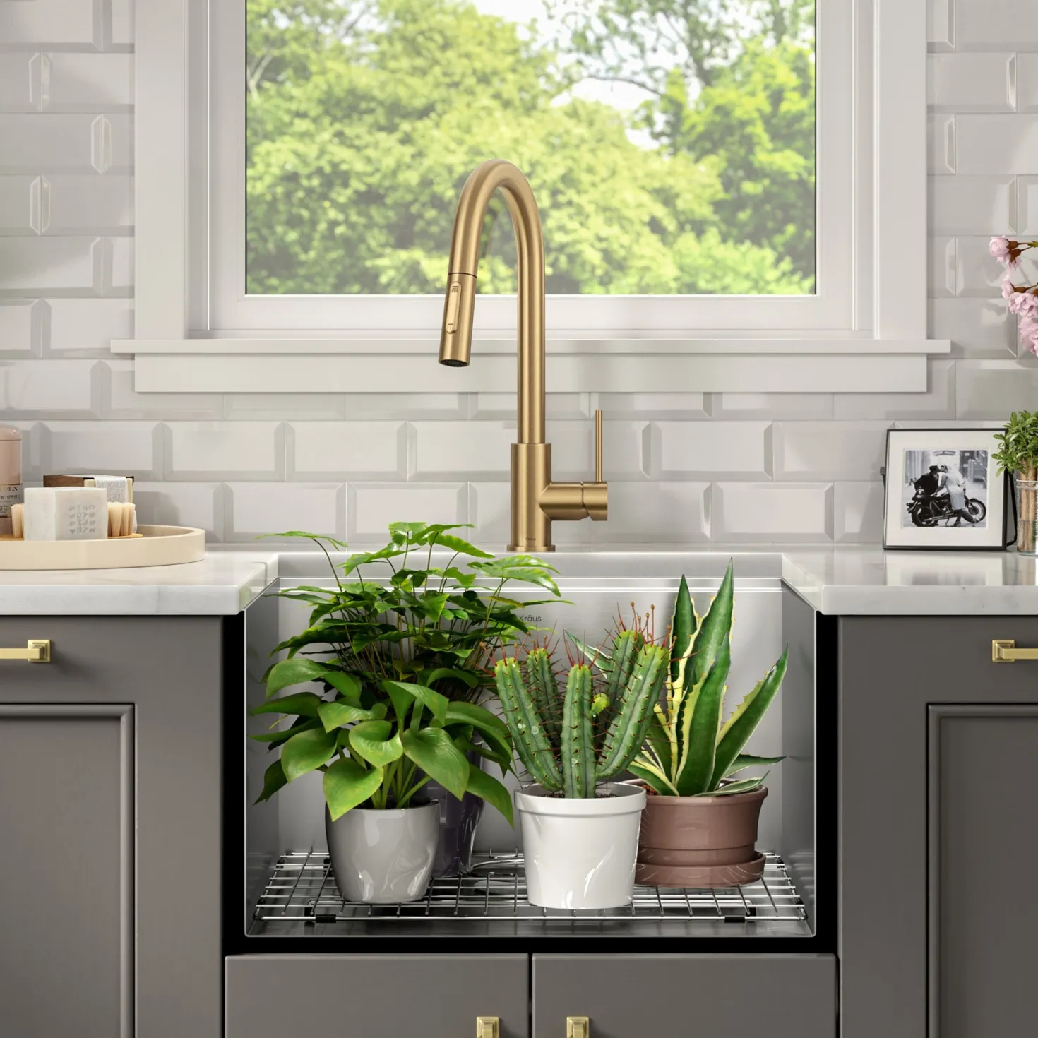 KRAUS Kore 23" Undermount Workstation 16 Gauge Laundry Utility Sink with Accessories