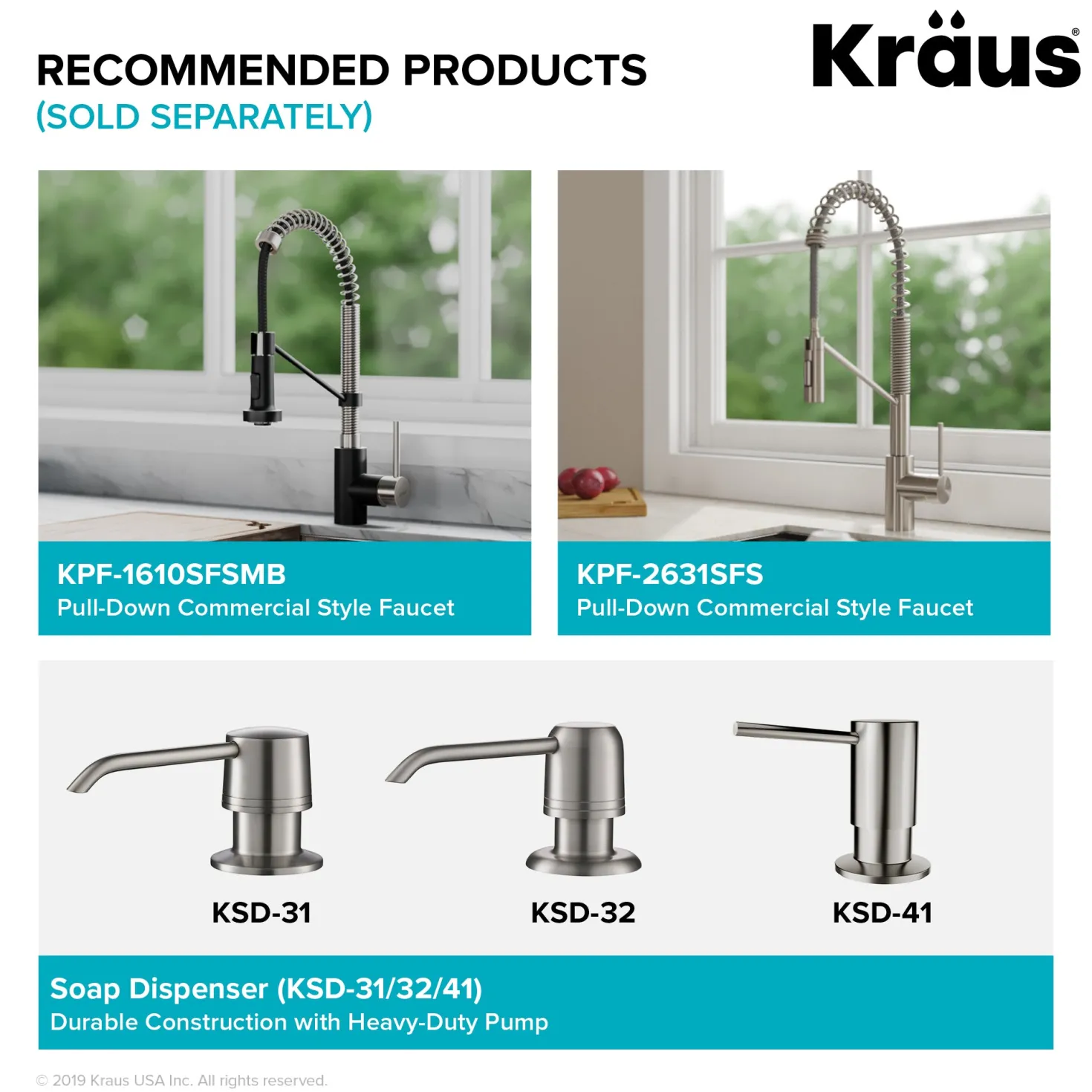 KRAUS Kore Workstation 25" Drop-In or Undermount 16 Gauge Kitchen Sink with Accessories