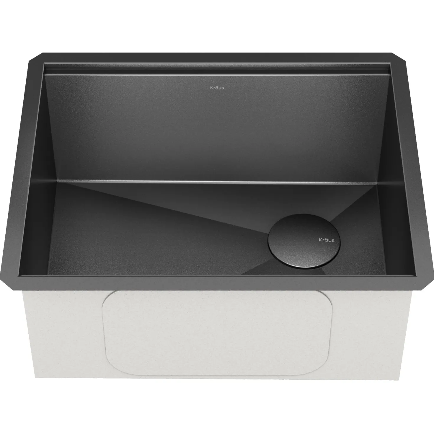 KRAUS Kore Workstation 23" Undermount Kitchen Sink in 16 Gauge PVD Gunmetal