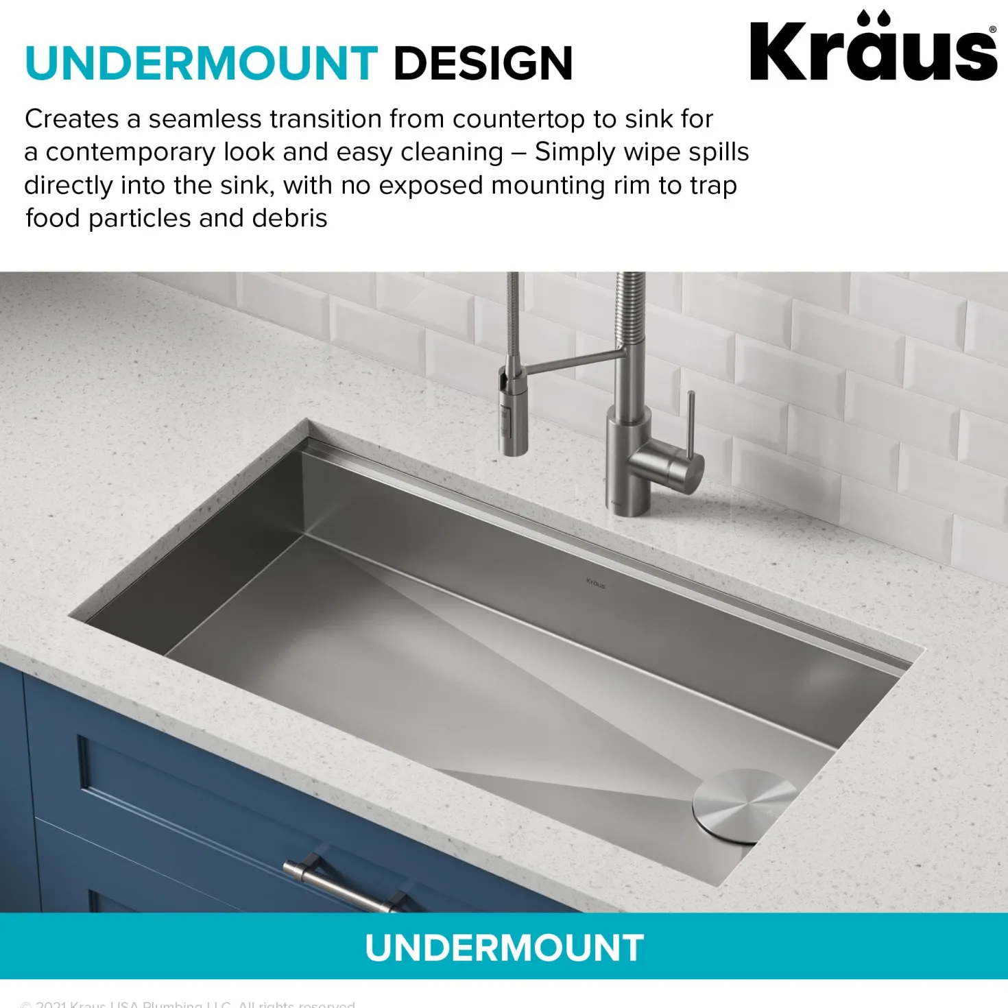 KRAUS Kore Workstation 32" Undermount 16 Gauge 5.5" Deep Single Bowl ADA Kitchen Sink