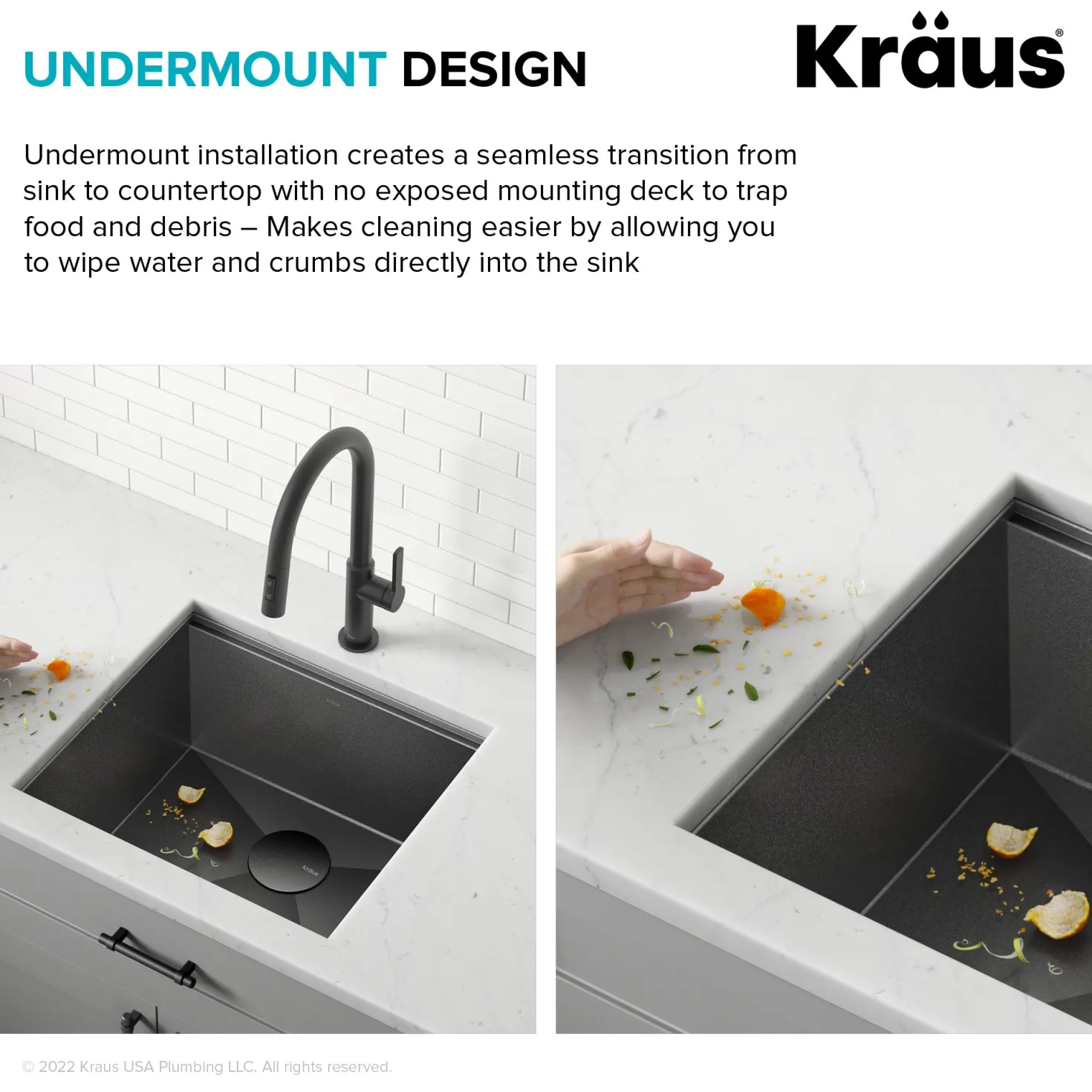 KRAUS Kore Workstation 21" Undermount 16 Gauge Bar or Kitchen Sink in PVD Gunmetal