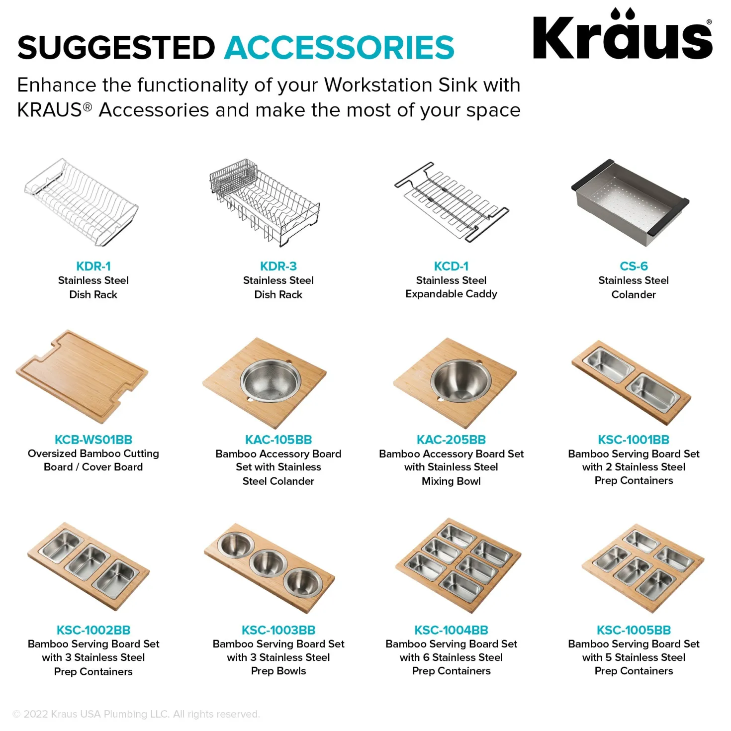 KRAUS Kore Workstation 21" Undermount 16 Gauge Bar or Kitchen Sink in PVD Gunmetal