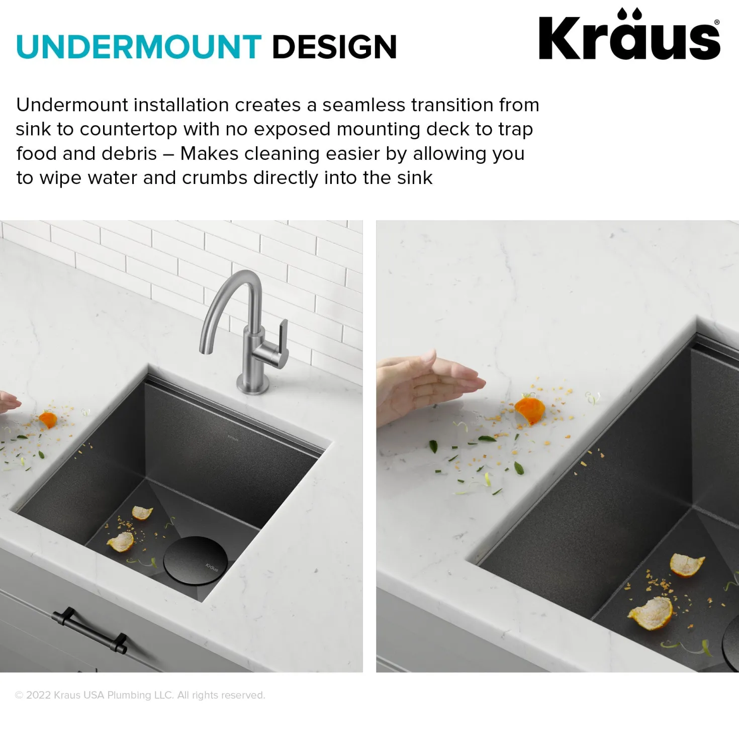 KRAUS Kore Workstation 17" Undermount 16 Gauge Bar or Prep Sink in PVD Gunmetal