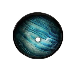 KRAUS Ladon Glass Vessel Sink and Ramus Faucet