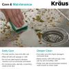 KRAUS 33" Modern Flat Front Farmhouse Stainless Steel Kitchen Sink with Off Center Drain