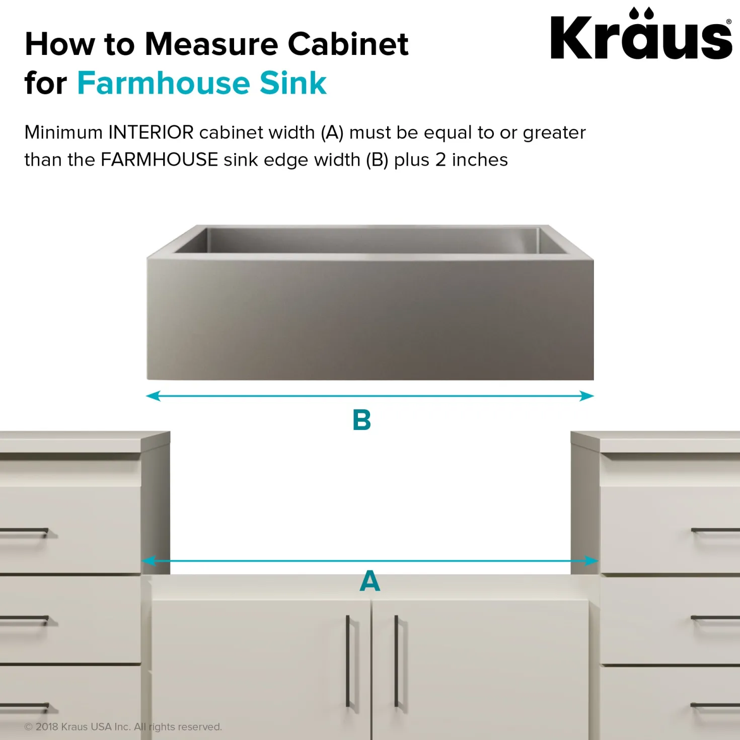 KRAUS 33" Modern Flat Front Farmhouse Stainless Steel Kitchen Sink with Off Center Drain