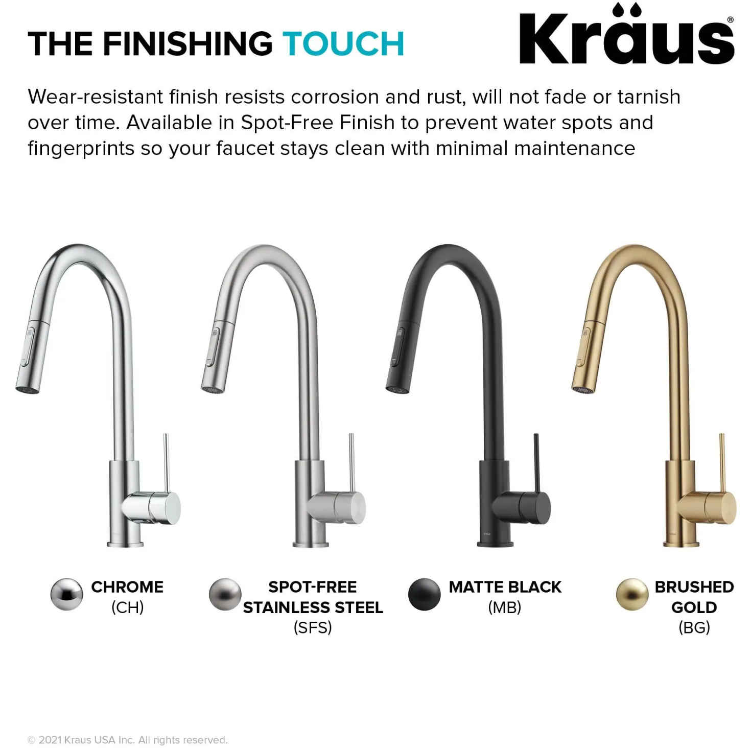 KRAUS New Oletto Contemporary Single Handle Pull Down Kitchen Faucet in Chrome