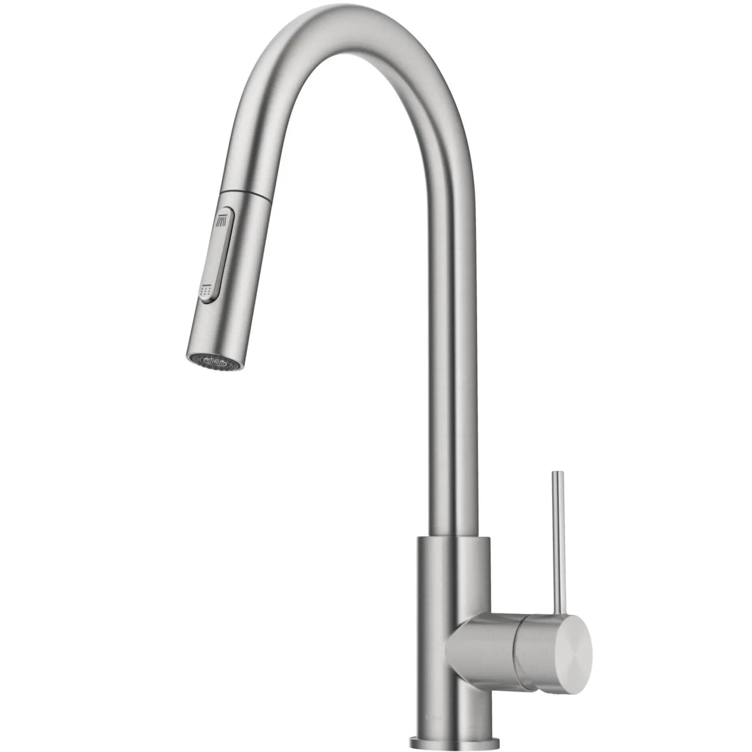 KRAUS New Oletto Contemporary Single Handle Pull Down Kitchen Faucet in Spot Free Stainless Steel