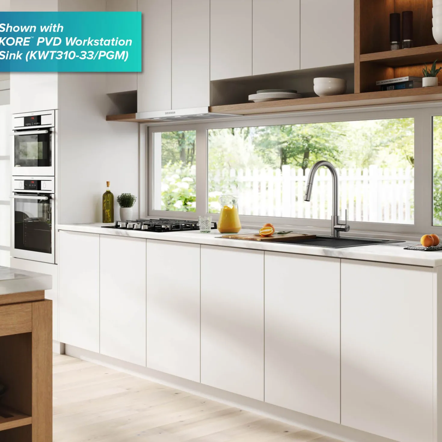 KRAUS New Oletto Contemporary Single Handle Pull Down Kitchen Faucet in Spot Free Stainless Steel